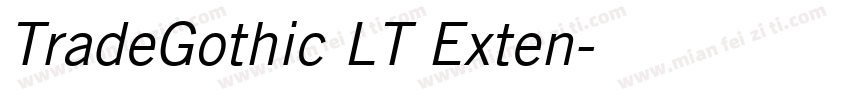 TradeGothic LT Exten字体转换